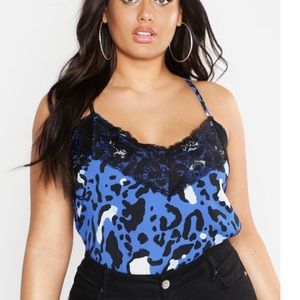 Boohoo Leopard Lace Cami